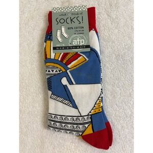 What a Pair of SOCKS ATP Ancient Greece Spartan Helmet Crew Socks Mens L XL New